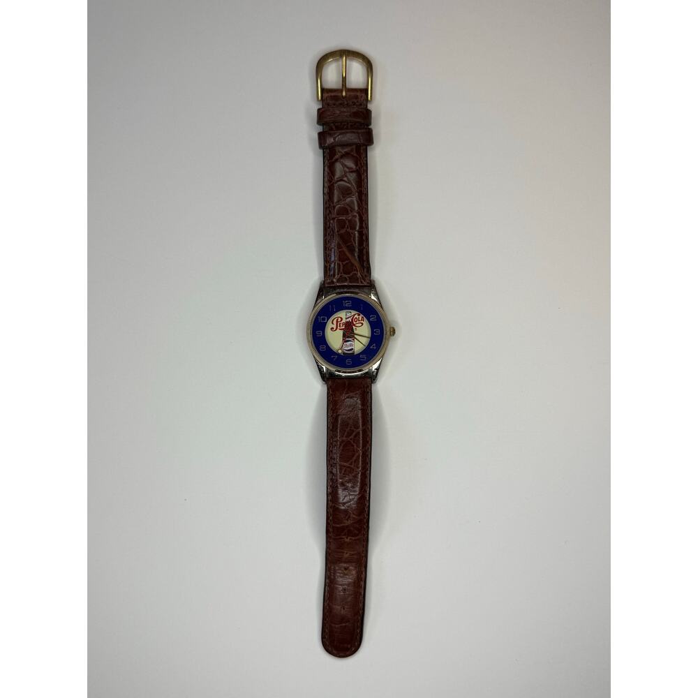 Pepsi Cola Vintage Genuine Leather Wrist Watch EXCELLENT CONDITON - Picture 1 of 5